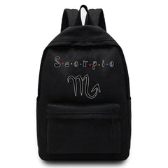 Constellation Pattern Printed Backpack Laptop Backpack