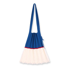 Women Casual Pleat Foldable Shoulder Bag Knitting Stitching Handbag