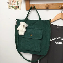 Sweet Print Canvas Crossbody Bag Girls Shoulder Pouch
