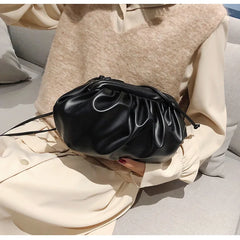 Women Dumplings Messenger Bag Retro Cloud Female Crossbody Shoulder Bag Tide