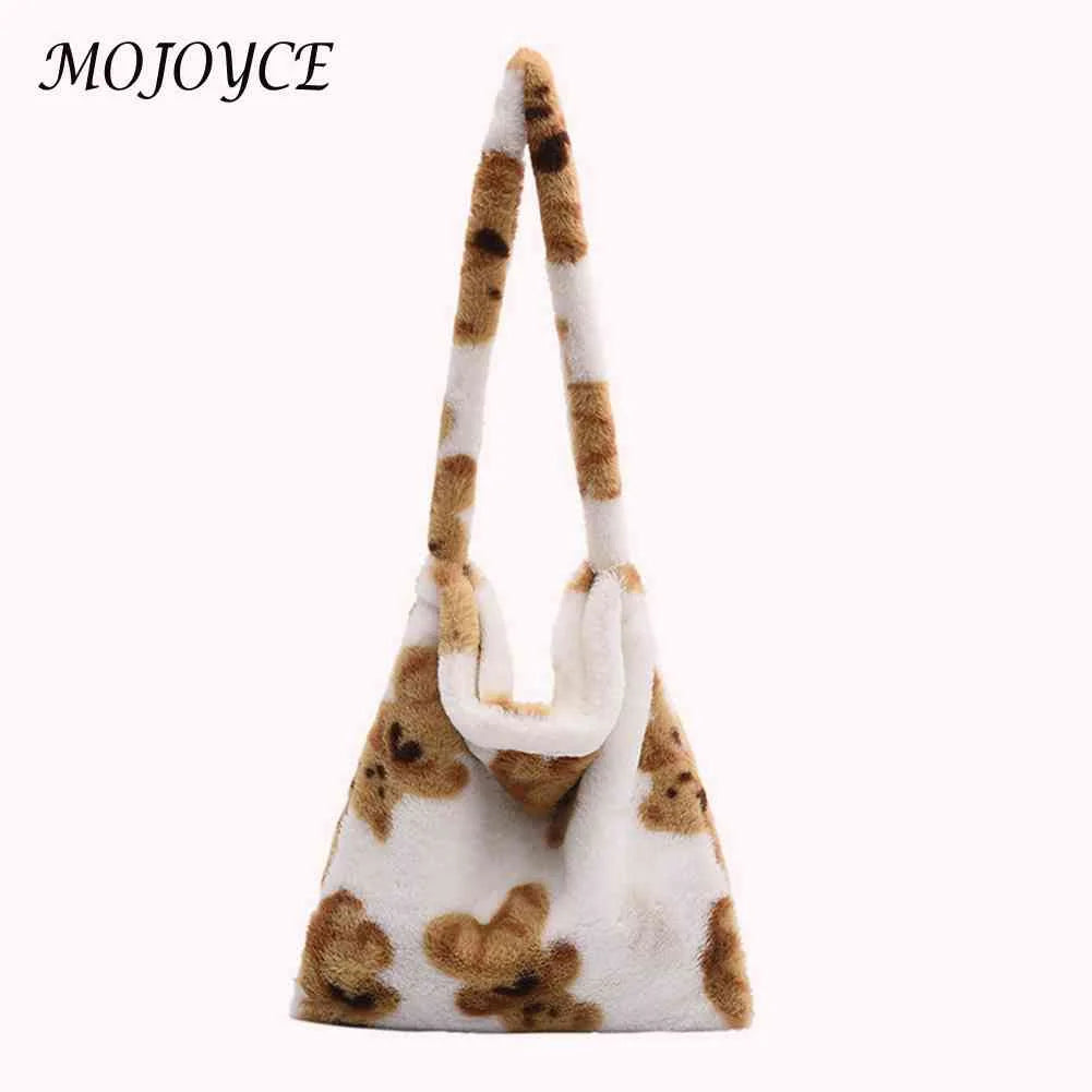 Women Messenger Bag Soft Fur Hit Travel Handbag