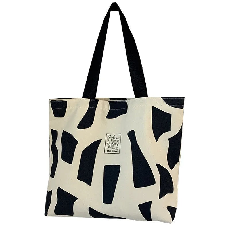 Soft Cloth Fabric Handbag Large Capacity Cotton Tote Canvas Bags For Girls
