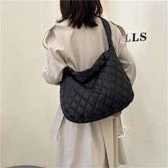 Fashionable Solid Tote Bag with Zipper Closure for Daily, Party & Travel