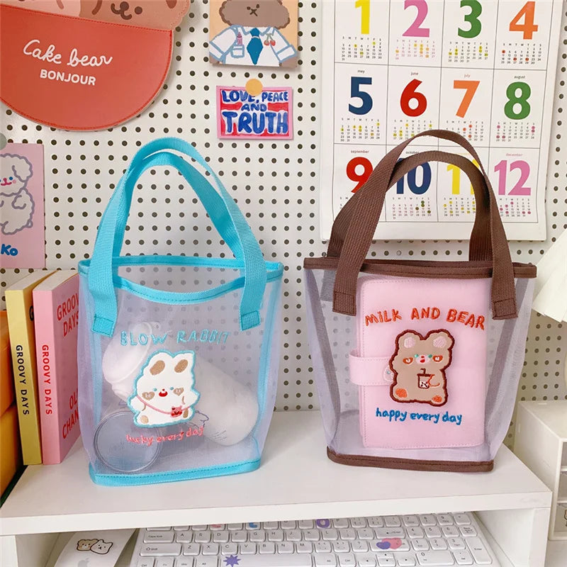 Mesh Makeup Bag Shoulder Bag for Women