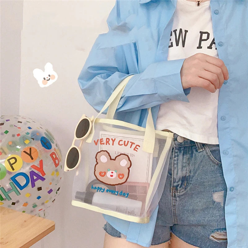 Mesh Makeup Bag Shoulder Bag for Women