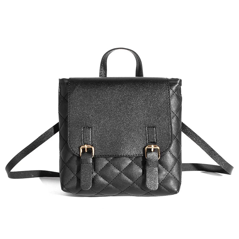 Women Small Backpack PU Leather Shoulder Bag Casual Daypack