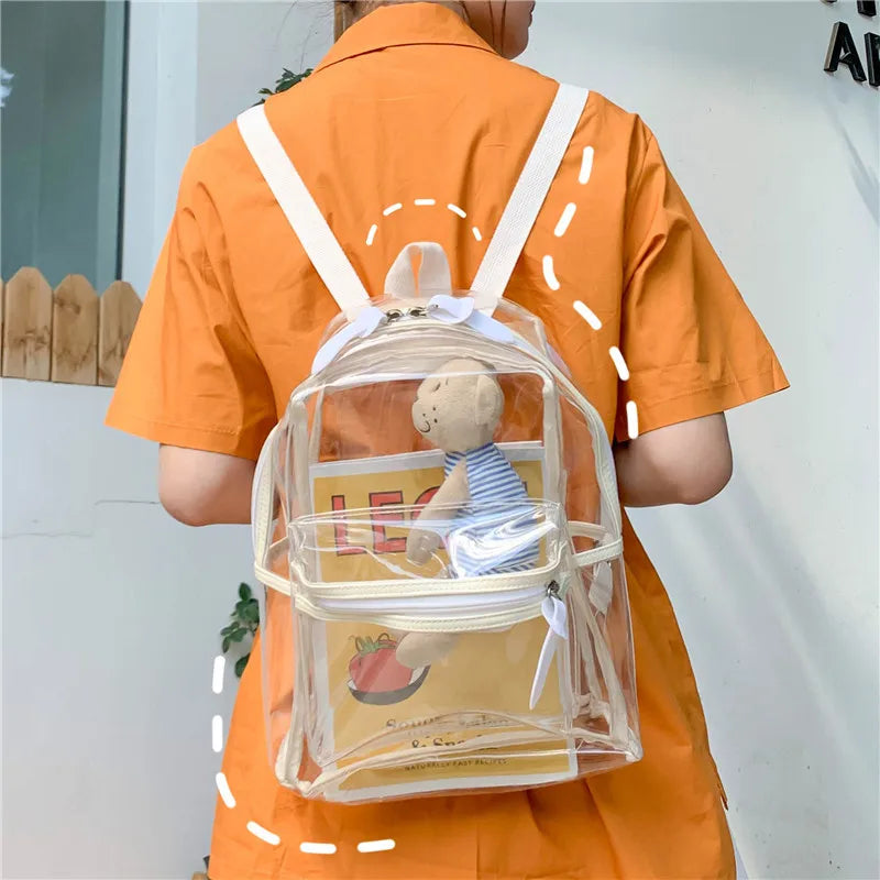 Women Small Backpack PVC School Bags for Teenage Girls