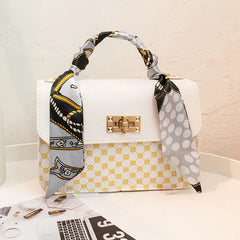 Women Small Bag Scarft Famous Mini Square Messenger Crossbody Side Purse