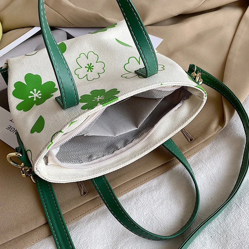 Canvas Shoulder Bag Portable Girls Mini Phone Wallet Bag