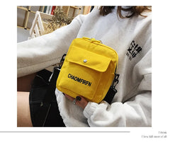 Canvas Handbags Girl Travel Student Shoulder Bags Crossbody Bags