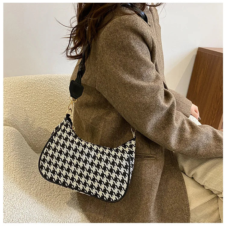 Small Canvas Handbag Vintage Zipper Shoulder Bag