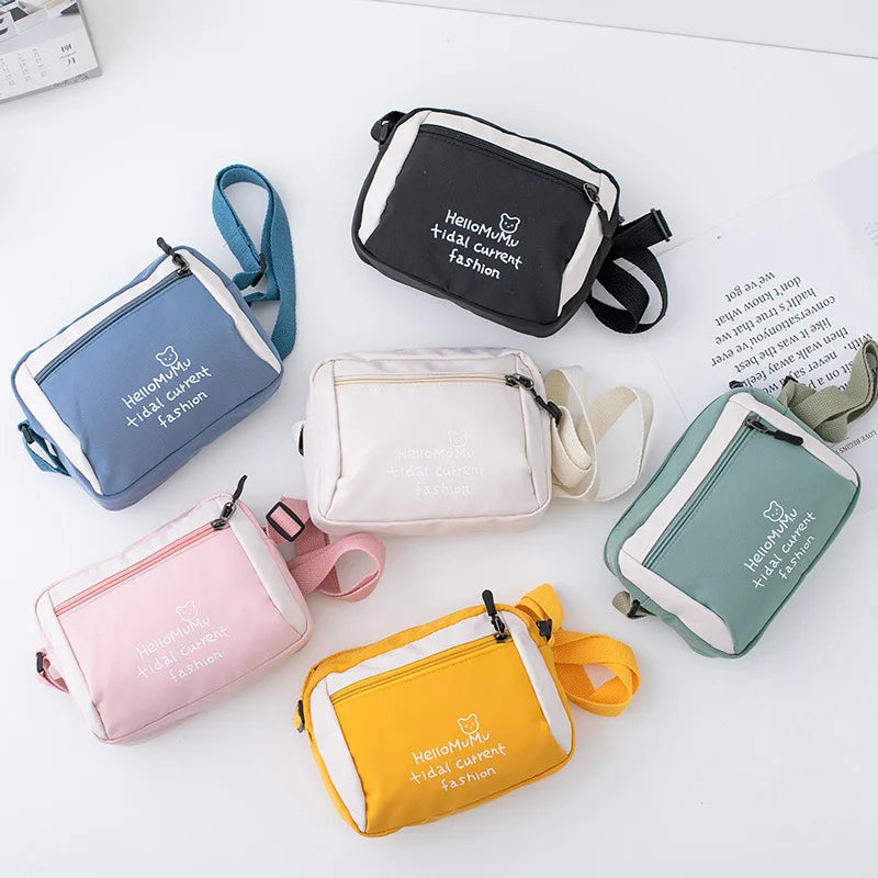 Women Small Canvas Messenger Bag Ladies Crossbody Shoulder Tote Student Portable