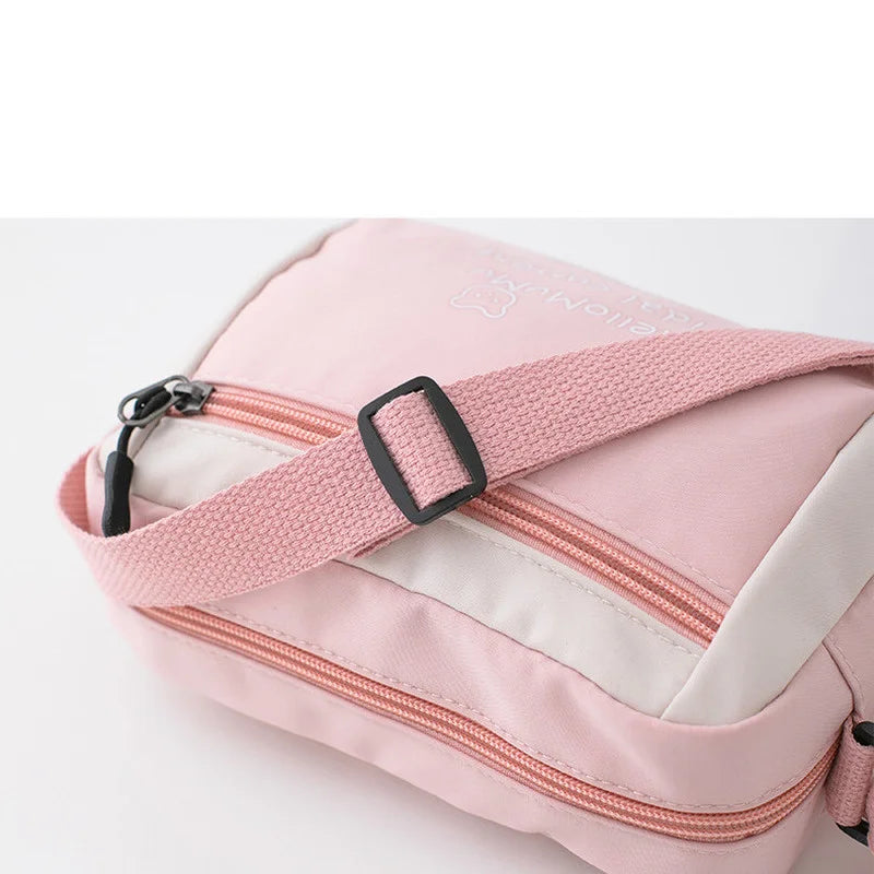Women Small Canvas Messenger Bag Ladies Crossbody Shoulder Tote Student Portable