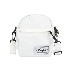 Women Small Canvas Shoulder Bag Female Mini Solid Crossbody Bags Zipper Purse