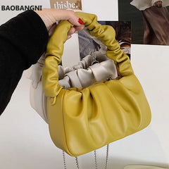 French Style Leather Clutch Crossbody Bag
