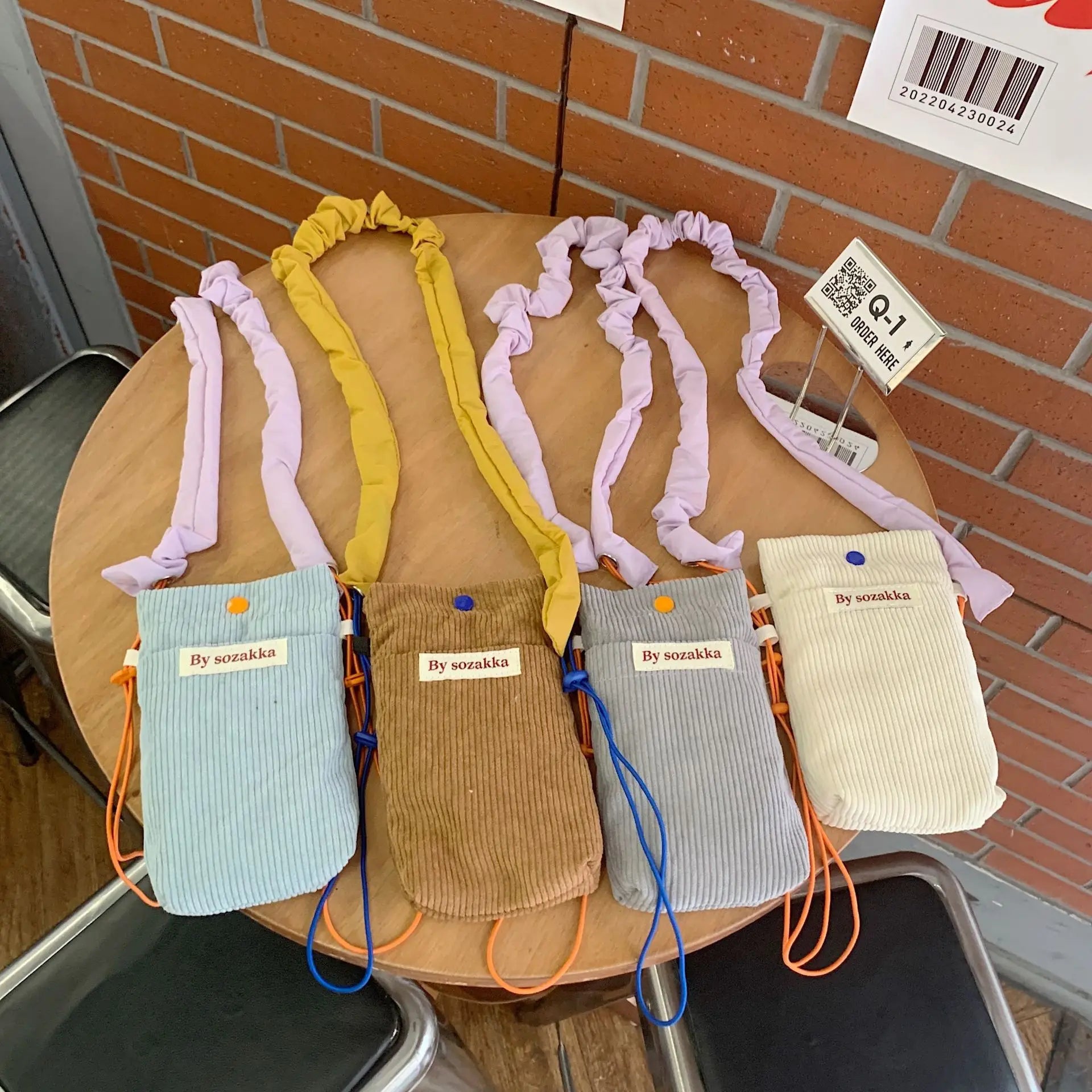 Corduroy Shoulder Bag Casual Small Crossbody Messenger Bag