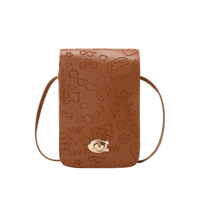 Women Small Crossbody Bag Mini Leather Shoulder Messenger Clutch Handbag