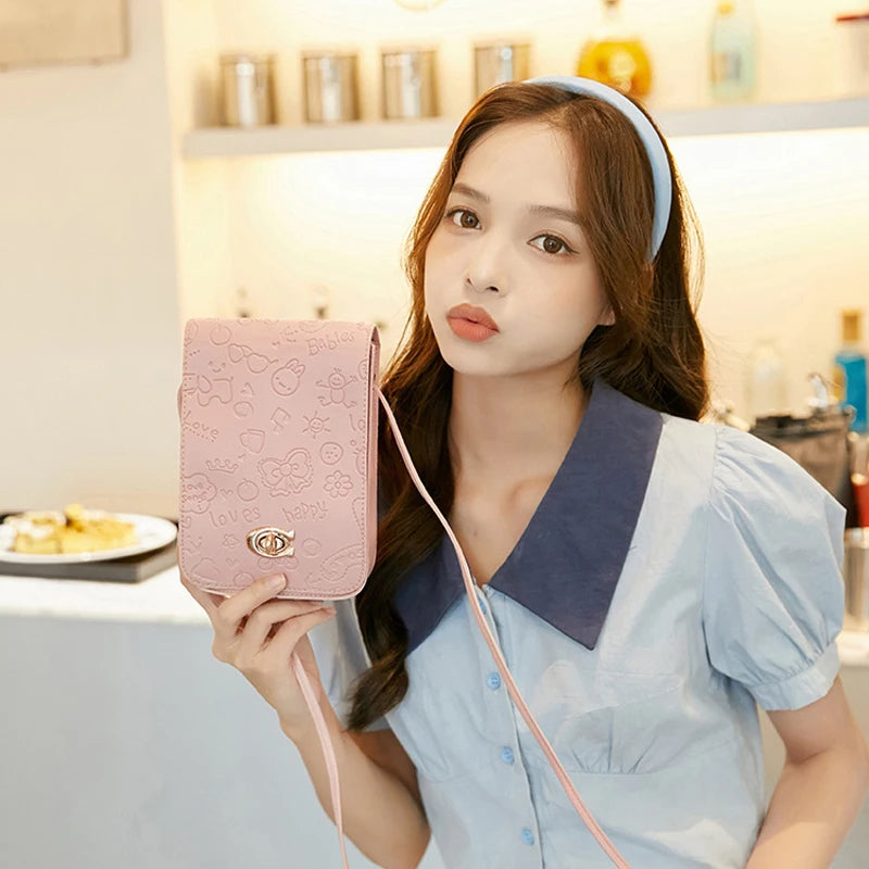Women Small Crossbody Bag Mini Leather Shoulder Messenger Clutch Handbag
