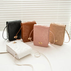 Women Small Crossbody Bag Mini Leather Shoulder Messenger Clutch Handbag