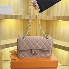 Women Small Crossbody Sling Bag PU Leather Shoulder Handbag Chain Purse