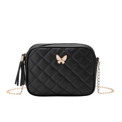 Women PU Leather Embroidery Crossbody Bag Chain Shoulder Bag