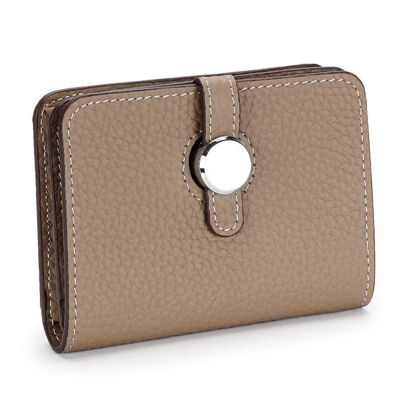 Women Small Cow Leather Coin Purse Clutch Wallet
