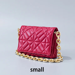 Women Small Retro Stitched Bag Chain Armpit Bag Quilted Shoulder Bag