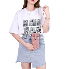 Women Soft Leather Mini Shoulder Bag with Chain Strap 3027
