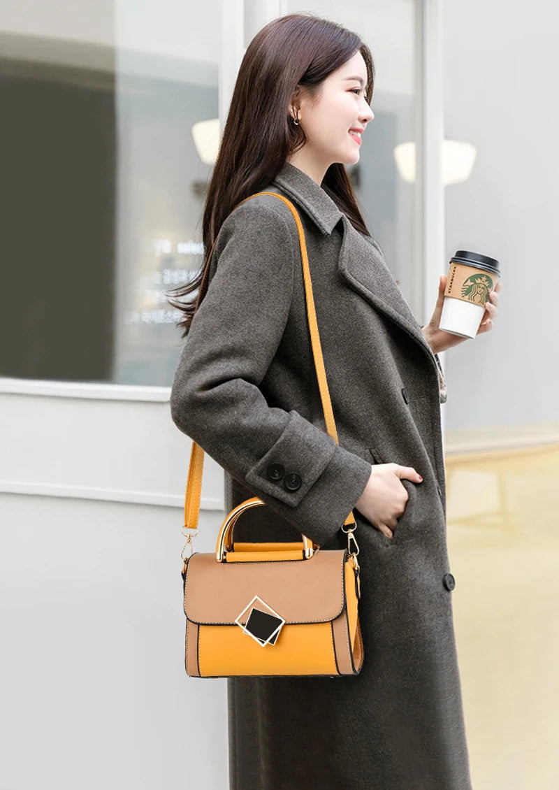 Women Small Square Bag Casual Ladies Car Line Patchwork Handbag