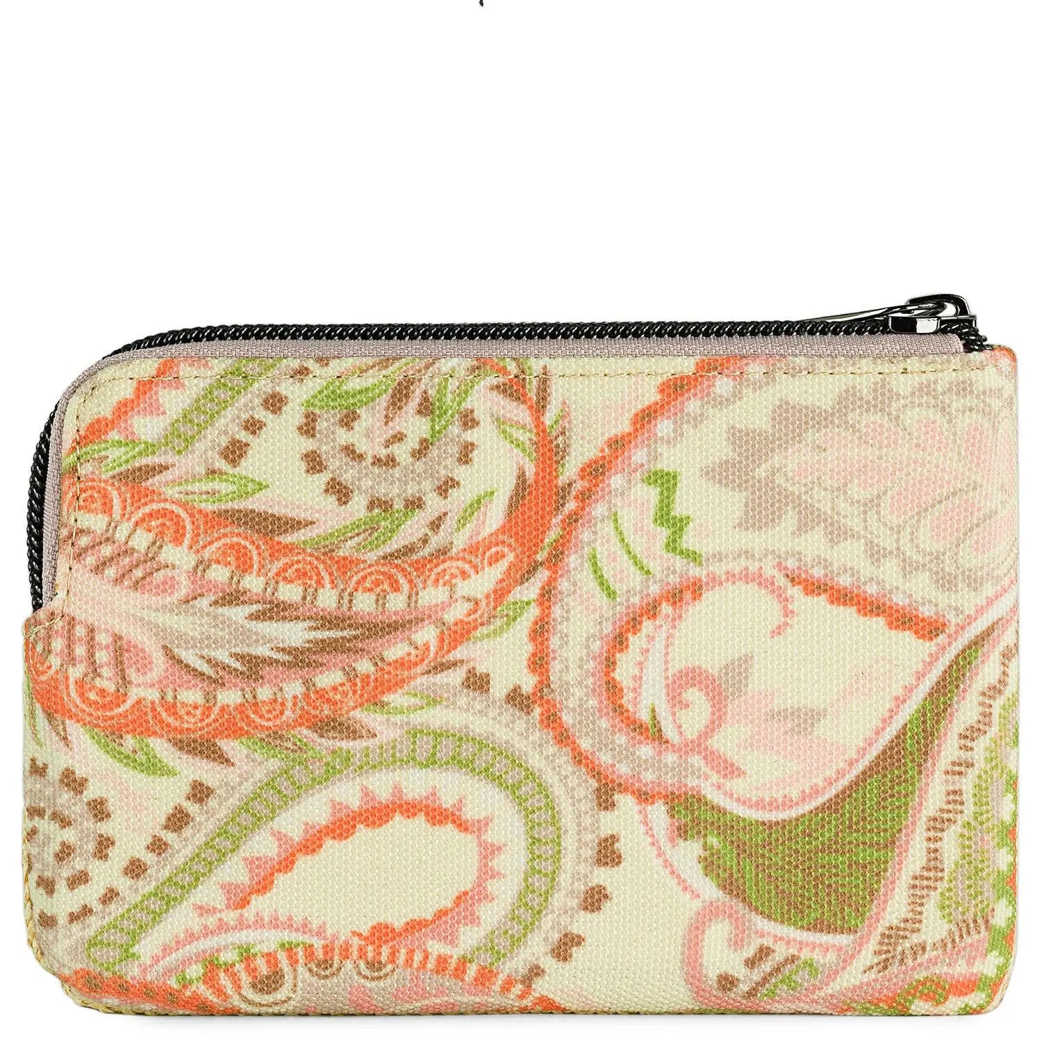 Women's Small Wallet with Raffia & PU Leather Details, Daily Use