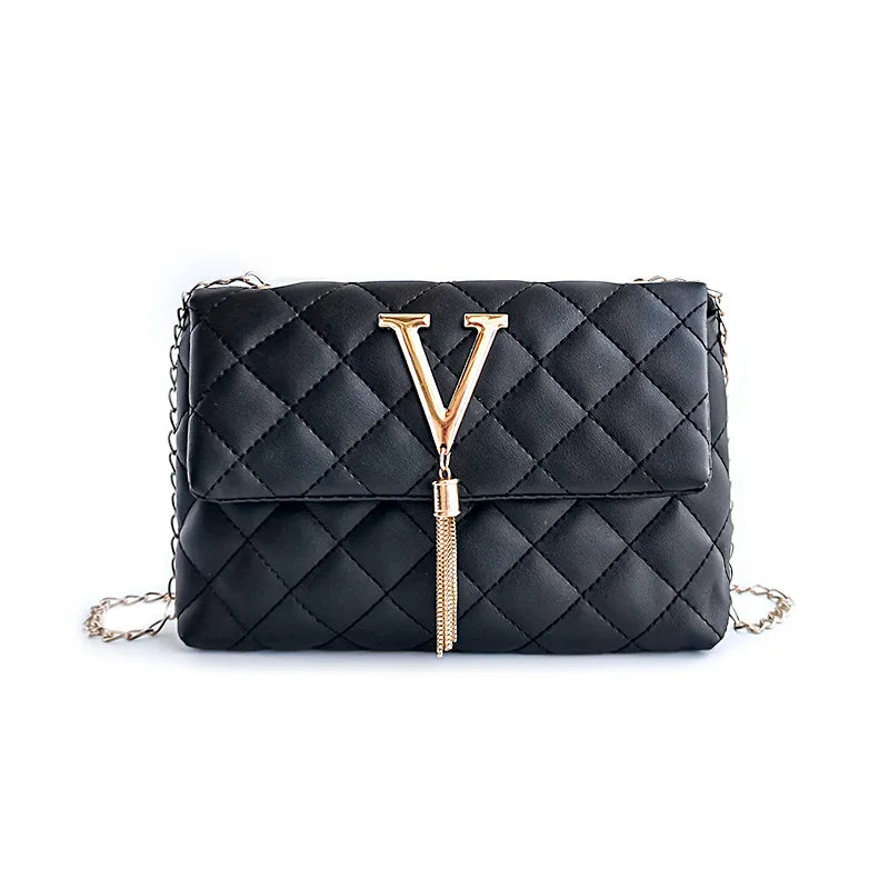Women Rhombic Small Square Shoulder Crossbody Bag Mini Messenger Chain Handbag