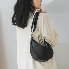 Women Soft Leather Small Bag Crossbody Handbag Candy Colors Dumpling Bag