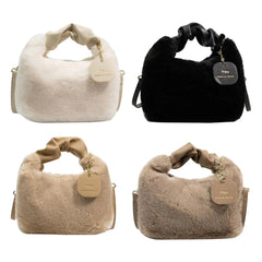 Women Soft Plush Handbag Shoulder Bag Ladies Multifunction