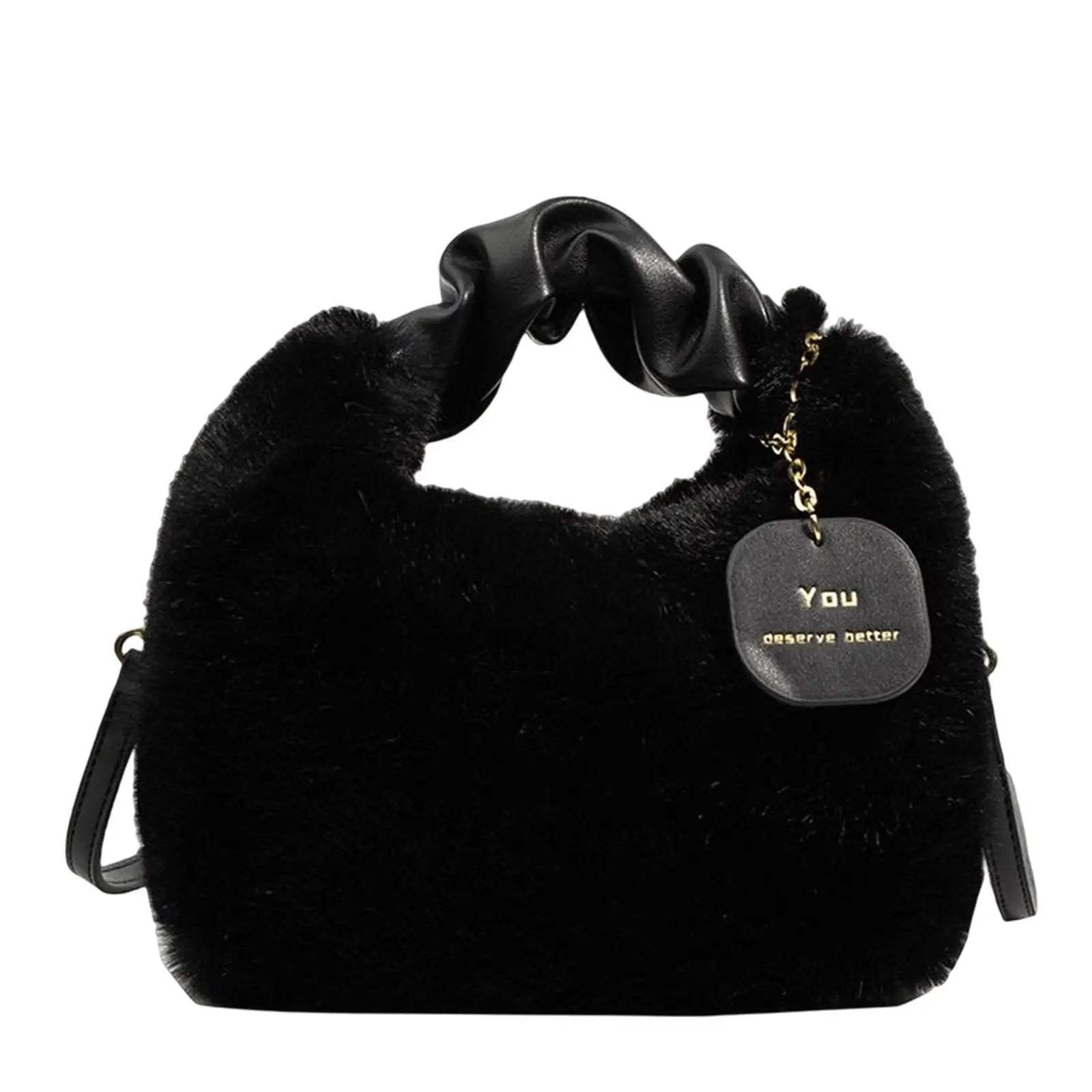 Women Soft Plush Handbag Shoulder Bag Ladies Multifunction