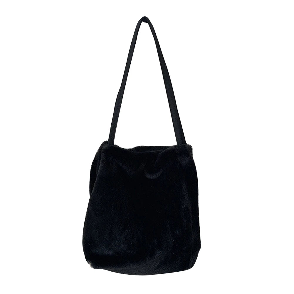 Plush Shoulder Bag Large Capacity Handbags Grace Autumn Winter Purse