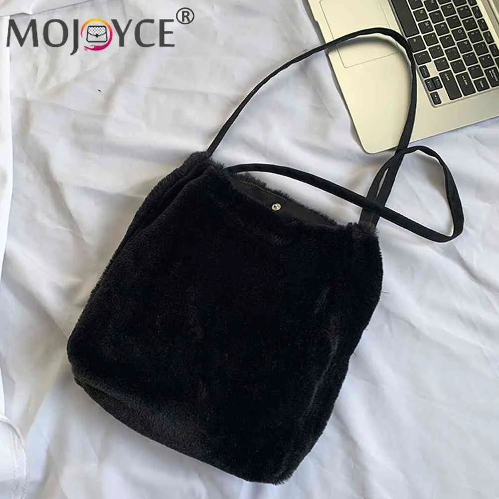 Plush Shoulder Bag Large Capacity Handbags Grace Autumn Winter Purse
