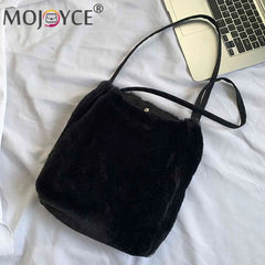 Plush Shoulder Bag Large Capacity Handbags Grace Autumn Winter Purse