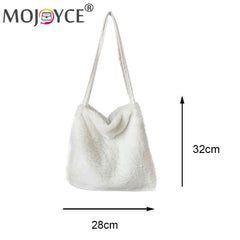 Plush Shoulder Bag Large Capacity Handbags Grace Autumn Winter Purse