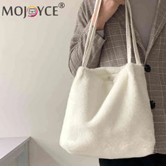 Plush Shoulder Bag Large Capacity Handbags Grace Autumn Winter Purse