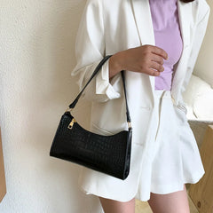 Women Solid PU Leather Handbags Lady Shopping Shoulder Bags