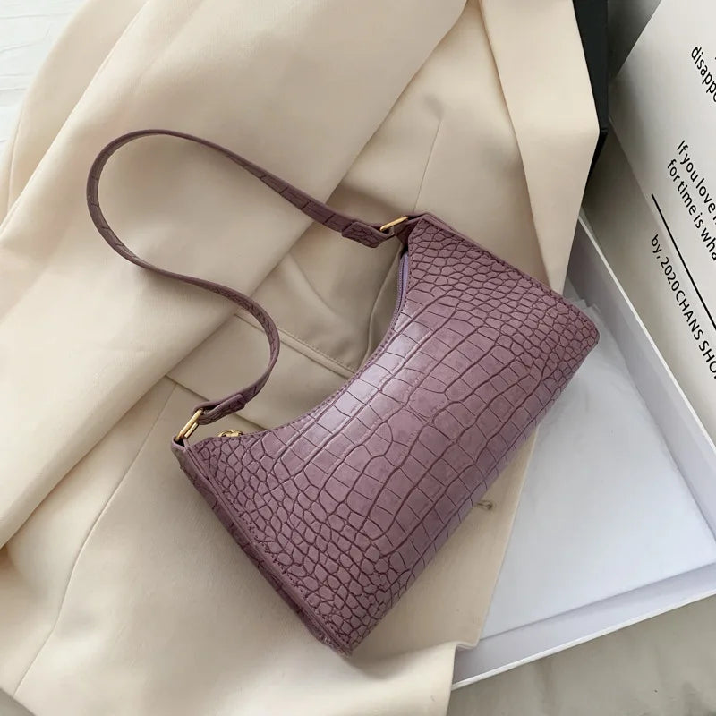 Women Solid PU Leather Handbags Lady Shopping Shoulder Bags