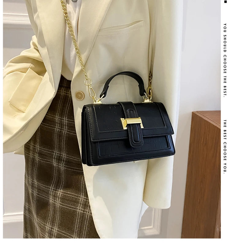 Sweet Wind Woven One-Shoulder Bag Women Casual Small Square Bag