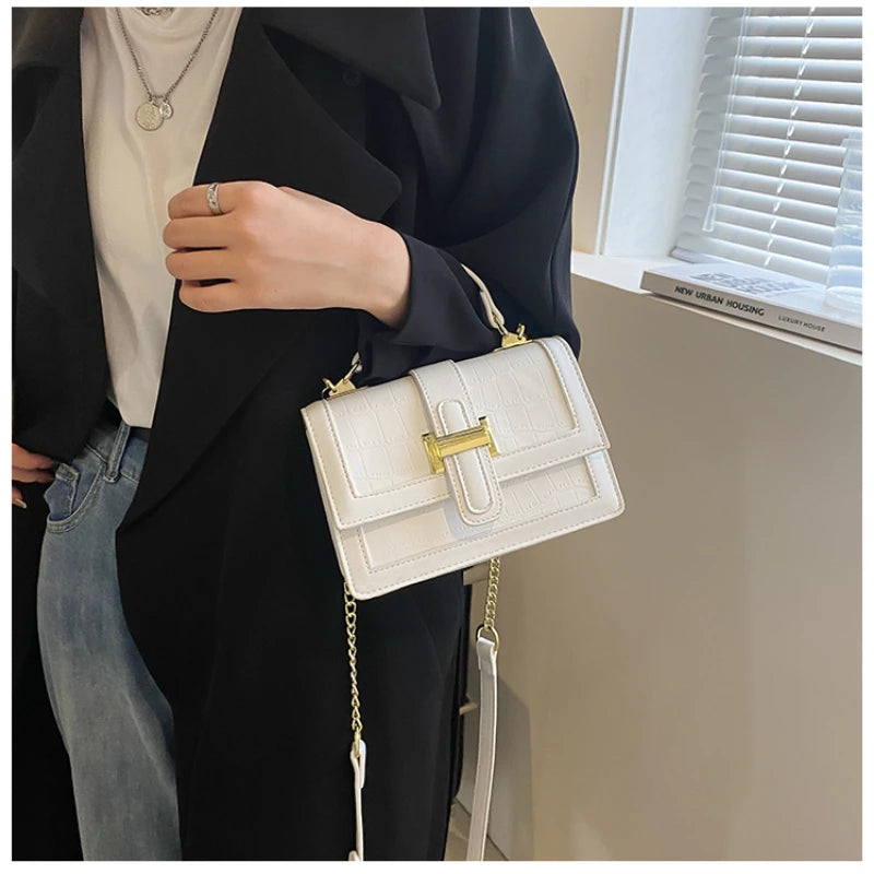 Sweet Wind Woven One-Shoulder Bag Women Casual Small Square Bag
