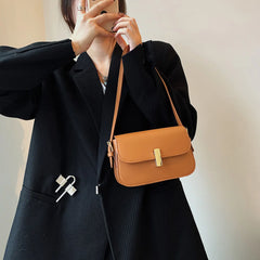 Vintage PU Leather Women's Underarm Bag Small Shoulder Tote Handbag Purse