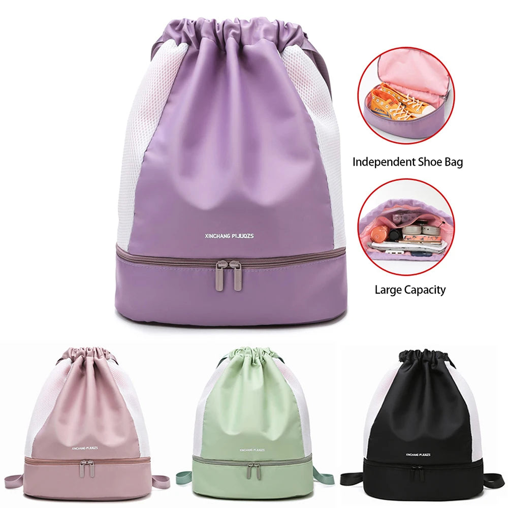 Women Sports Backpack Dry Wet Separation High Capacity Portable