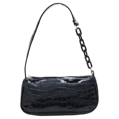 Women Stone Pattern PU Leather Handbags Lady Pure Shoulder Underarm Bag