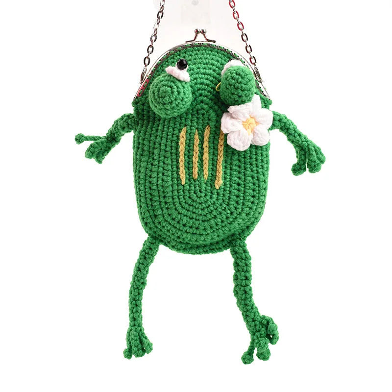 Cartoon Style Lady Chains Shoulder Messenger Bag Kawali Purse