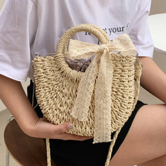 Straw Handbags Totes Large Capacity Satchel Bags for Vacation Travel
