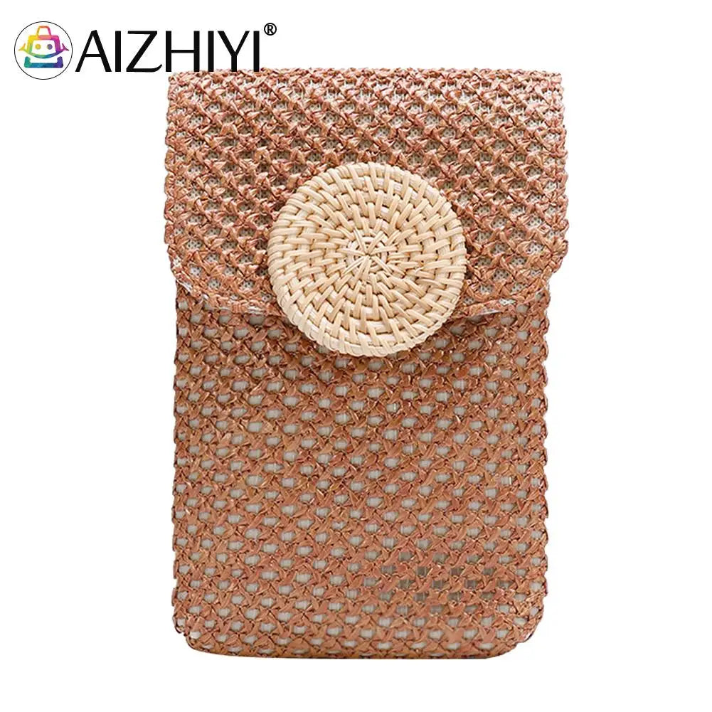 Women Straw Shoulder Crossbody Bag Woven Summer Ladies Handbag