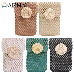 Women Straw Shoulder Crossbody Bag Woven Summer Ladies Handbag